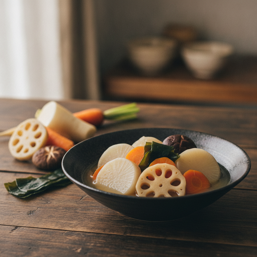からだのはなし#16　昆布と椎茸のうま煮、根菜をやわらかく