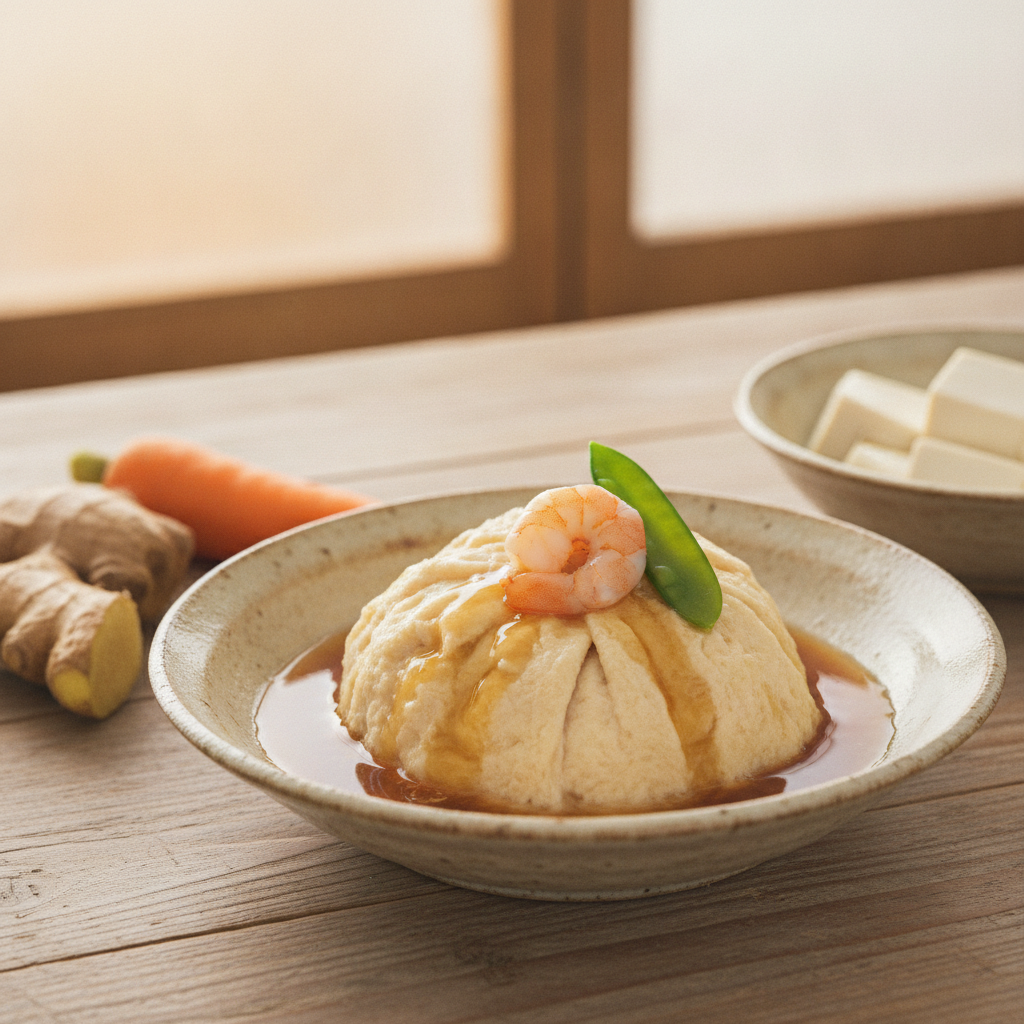 からだのはなし#22　豆腐と卵の、ふわふわ茶巾蒸し