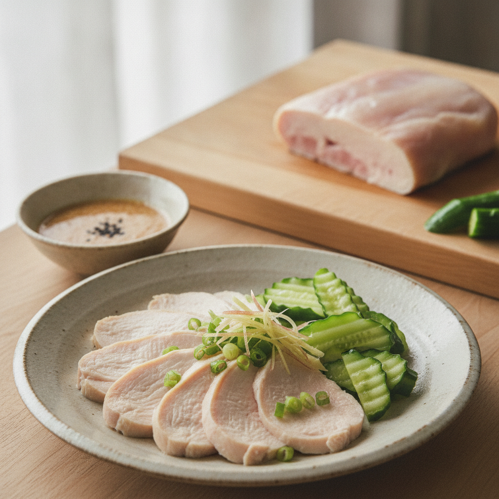 からだのはなし#27　神山鶏むね肉の、やわらか蒸し鶏