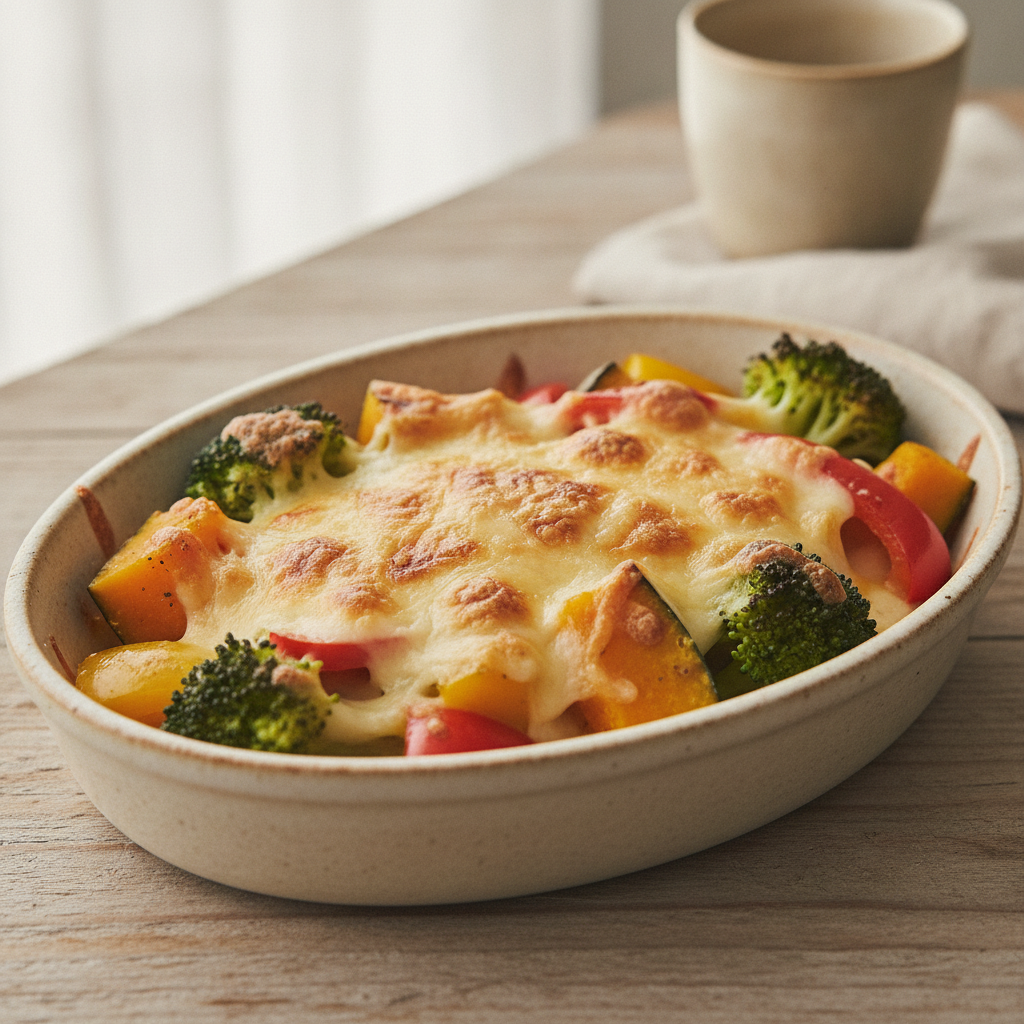 からだのはなし#44　チーズと蒸し野菜の、オーブン焼き