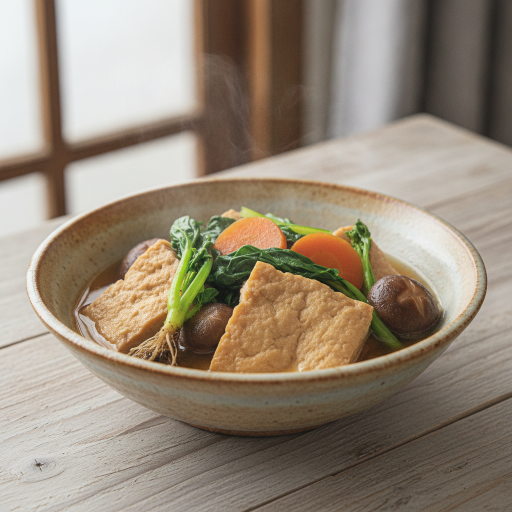 からだのはなし#45　高野豆腐と青菜の、炊き合わせ