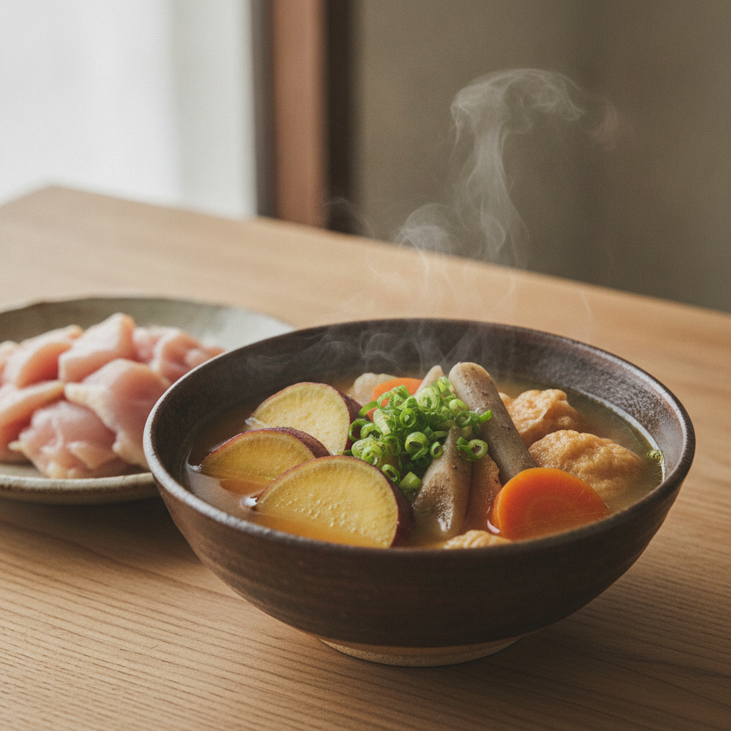 からだのはなし#49　さつまいもと根菜の、みそ汁