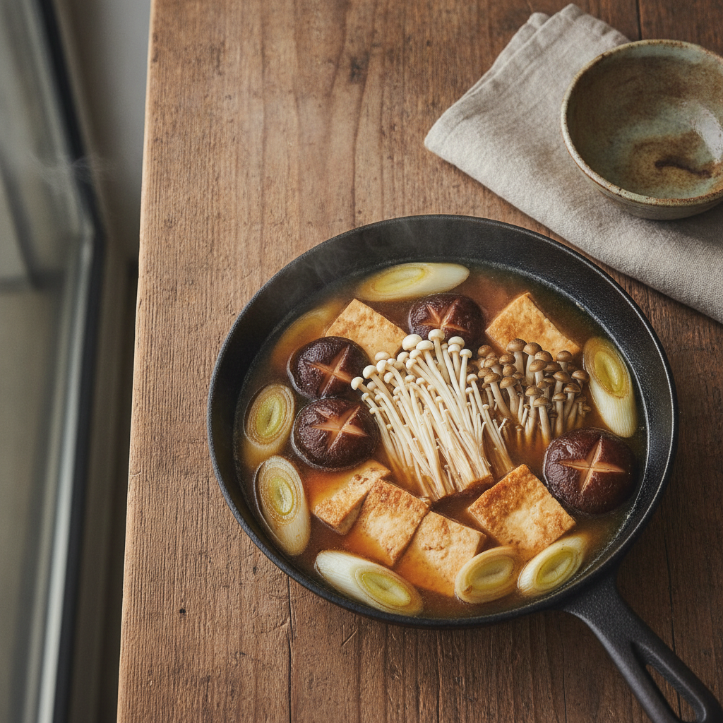 からだのはなし#58　きのこと豆腐の、すき焼き風煮