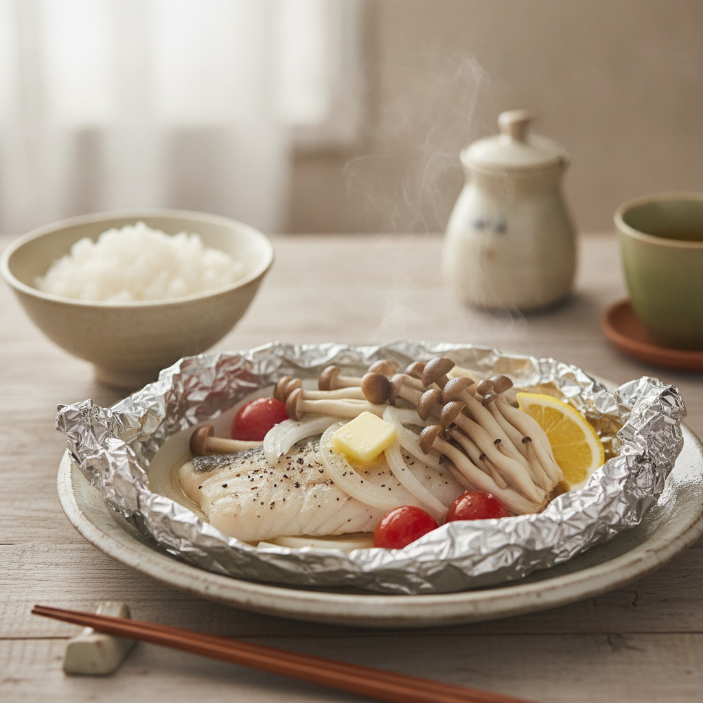 からだのはなし#65　白身魚と野菜の、ホイル蒸し
