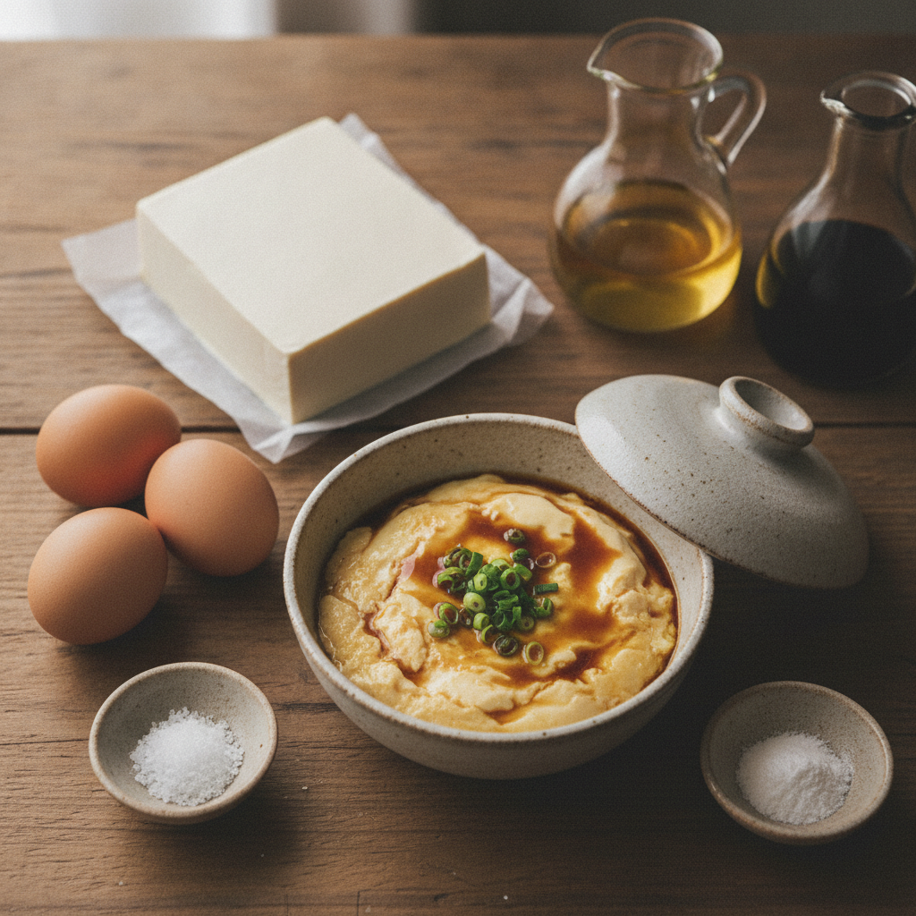 からだのはなし#95　豆腐と卵の、あんかけ茶碗蒸し