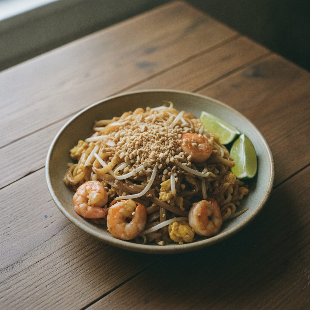 えびとお米麺のパッタイ風