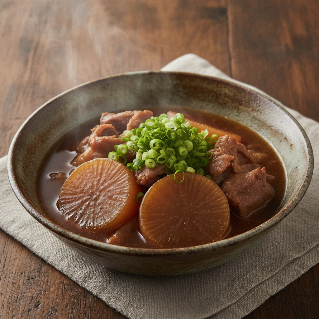千屋牛すじの大根煮込み